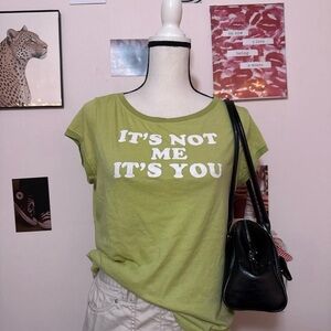 Vintage Xhilaration Olive Green Graphic Tee